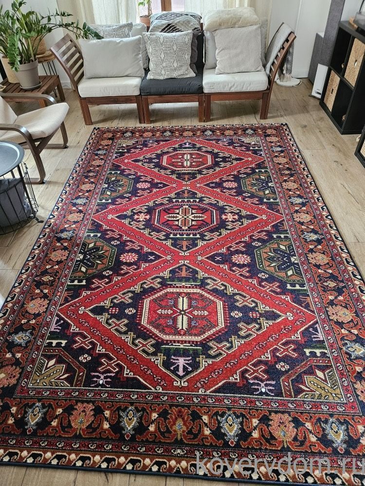 Ковер а-ля винтажный Дагестанский узор 40564